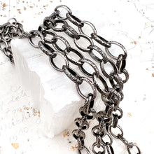 Load image into Gallery viewer, Antique Silver Design Cable Chain - 1 foot
