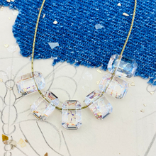 Load image into Gallery viewer, 10x7mm White Patina Premium Crystal Pendulum Bead Set - 6 Pcs
