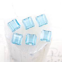 Load image into Gallery viewer, 10mm Aquamarine Crystal 2-Hole Stairway Beads - 6pcs
