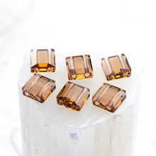 Load image into Gallery viewer, 10mm Light Smoked Topaz Premium Crystal 2-Hole Stairway Beads - 6pcs
