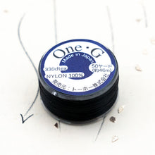 Load image into Gallery viewer, Black One-G Beading Thread - 50 Yard Bobbin
