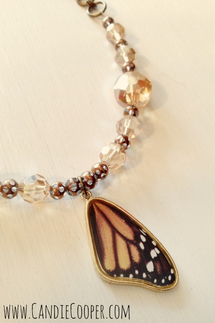 Monarch wing necklace by Candie Cooper