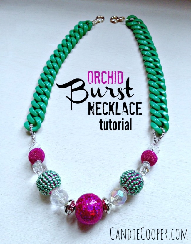 Jewelry Making Orchid Burst Necklace Tutorial2