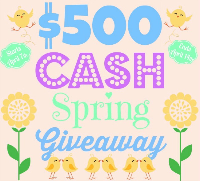 $500 Cash Spring Giveaway Graphic