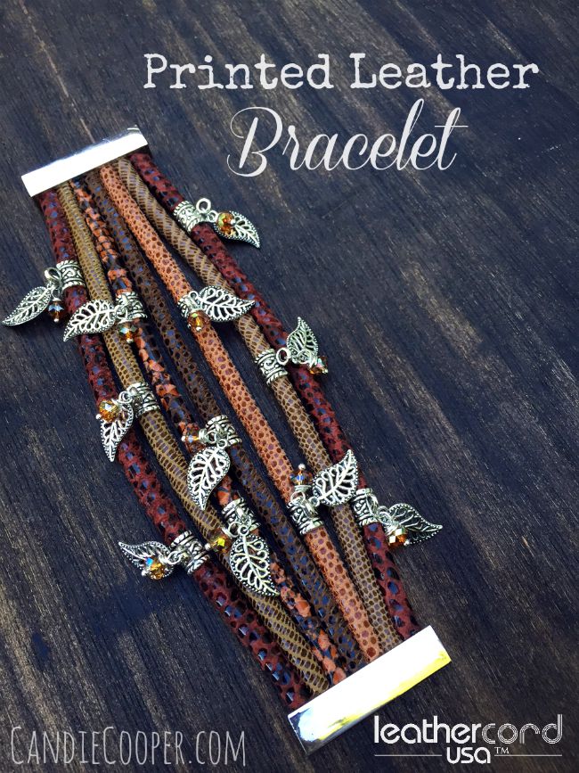 DIY Printed Leather Jewelry Idea - Candie Cooper