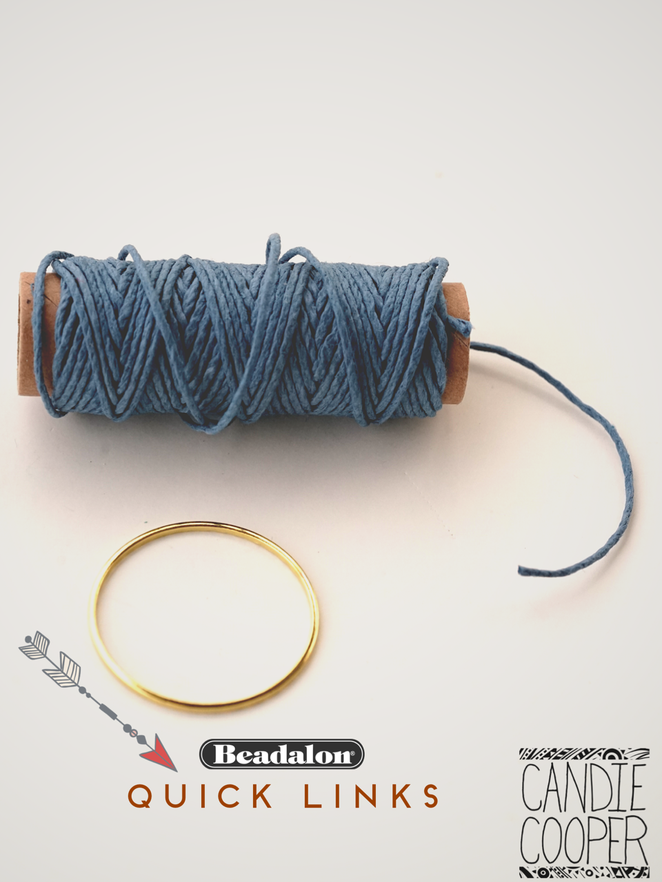 DIY Cord Bracelet Wrapped in Thread - Mod Podge Rocks